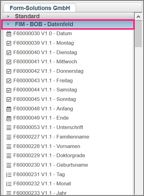 Übersicht der Bibliothek