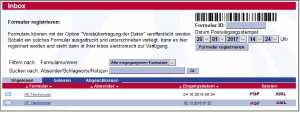 Ansicht der Inbox