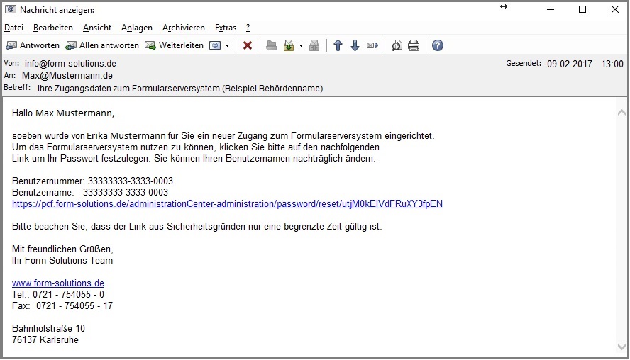 Anmeldung im Kundenbereich