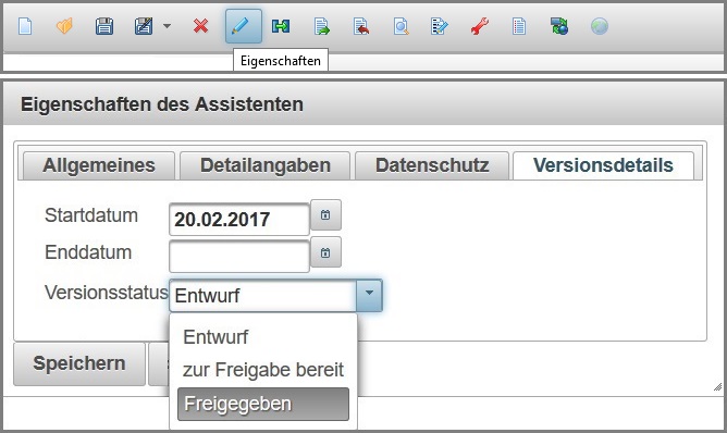 Veröffentlichung von Assistenten
